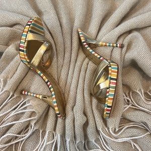 CASADEI heeled sandals size 8.5 us. Made in Italy.